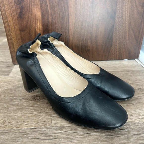 Everlane The Day Heel in Black Leather - Picture 5 of 7